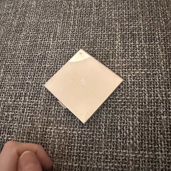 Swarovski Crystals Compact Mirror Double Side Square Black Silver - Picture 6 of 6